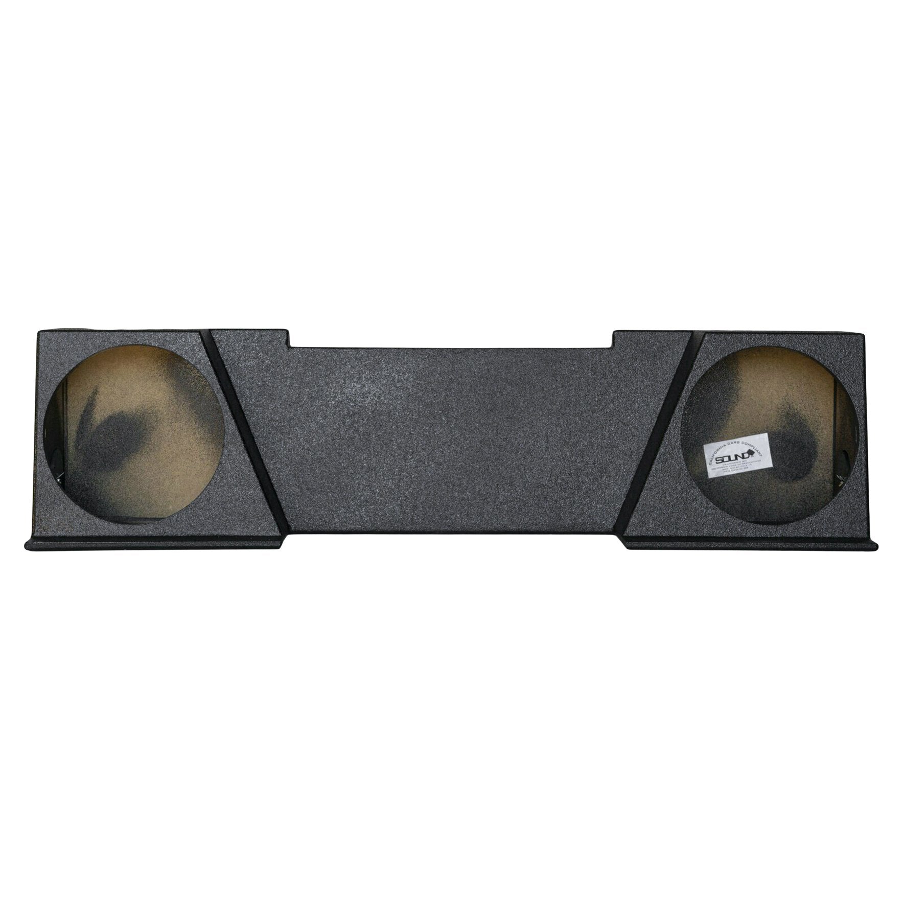 SoundBox, SoundBox Chevy Silverado /GMC Sierra Extended Cab 2008-2013 Dual 10" Downfire Subwoofer Enclosure, BedLiner Finish