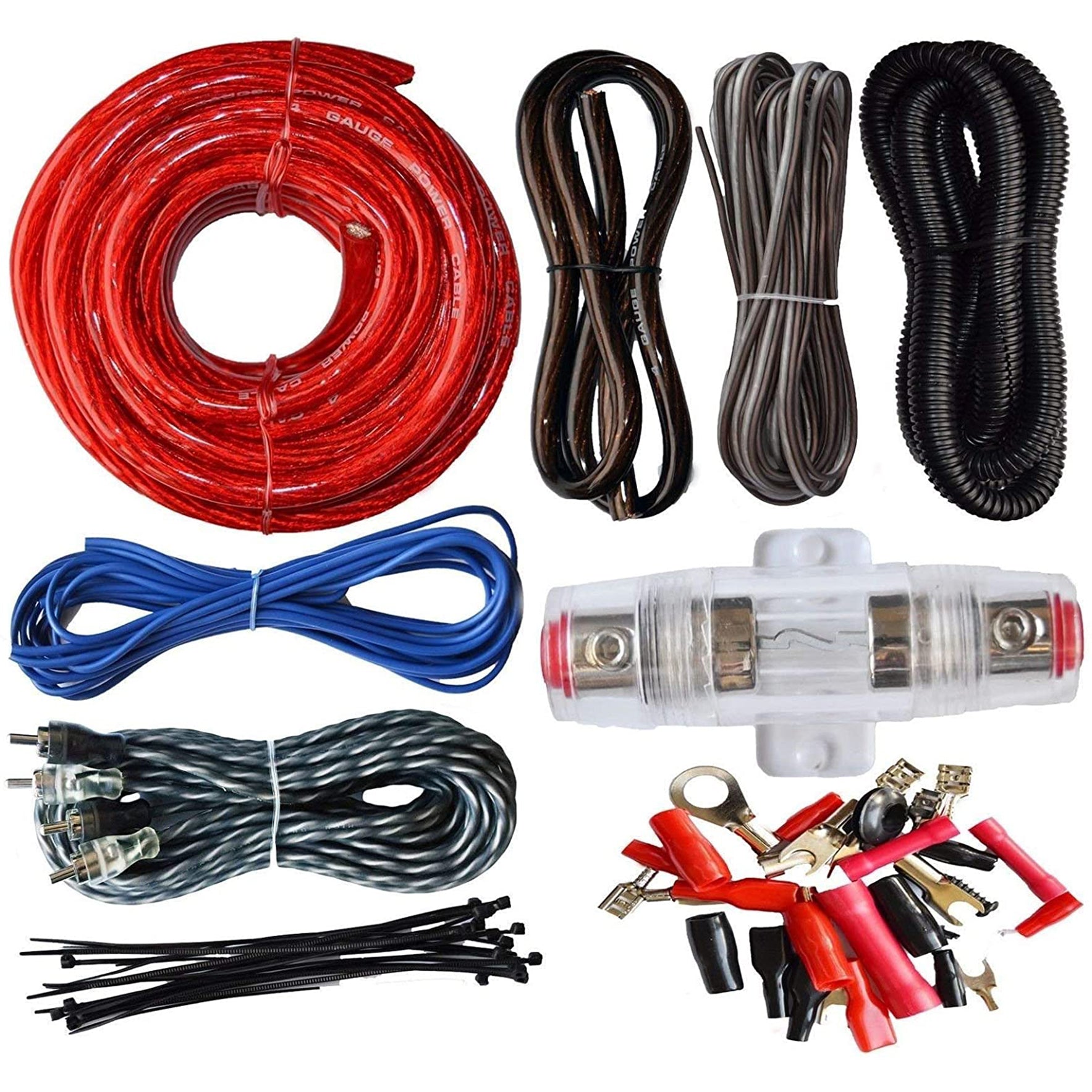 SoundBox, SoundBox ECK4, 4 Gauge CCA Complete Amplifier Install Wiring Kit - 2300W Peak