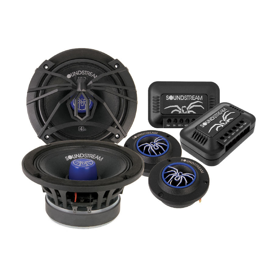 Soundstream, Soundstream SM.650PROC, SM Pro Die-Cast 6.5" Pro Audio Components w/ Tweeters-Crossovers, 250W, 4 Colors