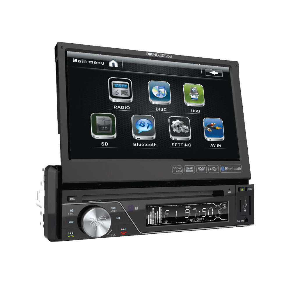 Soundstream, Soundstream VIR-7830B, 1-DIN Source Unit w/ Bluetooth, & 7" LCD