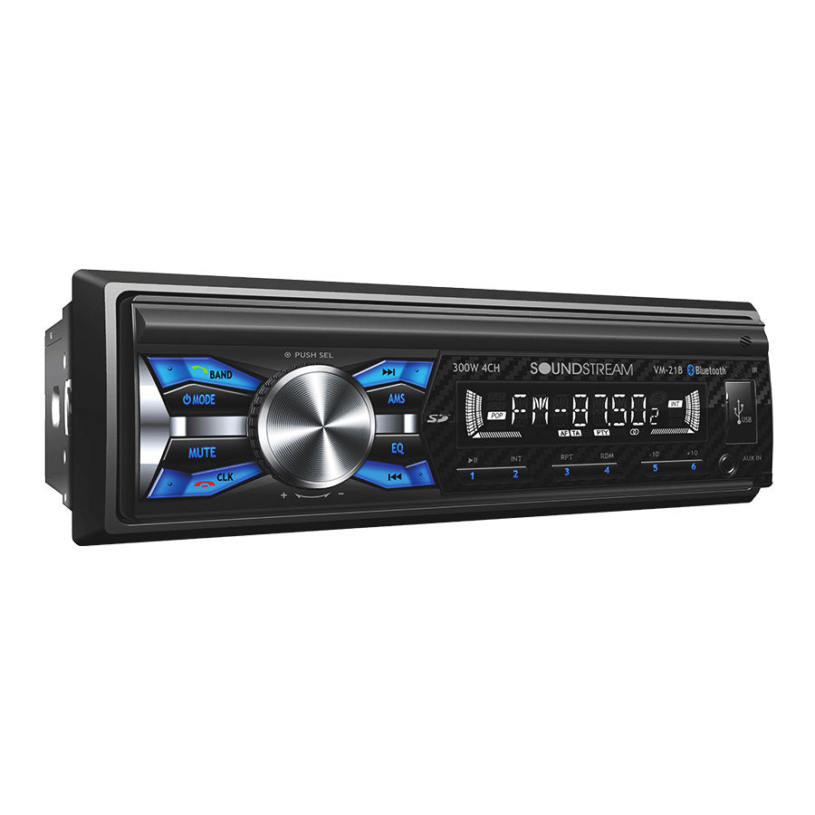 Soundstream, Soundstream VM-21B, 1-DIN Digital Audio Head Unit w/ 32GB USB, SD, AUX, & Bluetooth