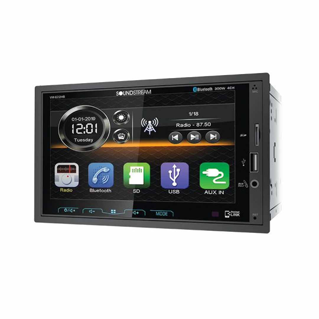 Soundstream, Soundstream VM-622HB, 2-DIN Digital Media (no DVD) w/ Phonelink, Bluetooth & 6.2" Capacitive LCD