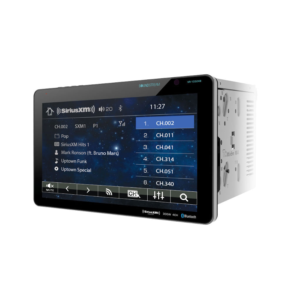 Soundstream, Soundstream VR-1032XB, 2-DIN AptiX Source Unit, SXM Ready, w/ Bluetooth, & Detachable 10" LCD