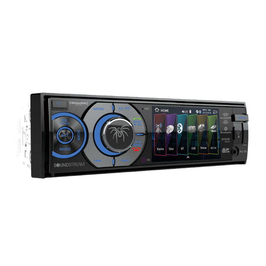 Soundstream, Soundstream VR-345B, 1-DIN AptiX Source Unit, w/ Bluetooth, & Detach 3.4" LCD