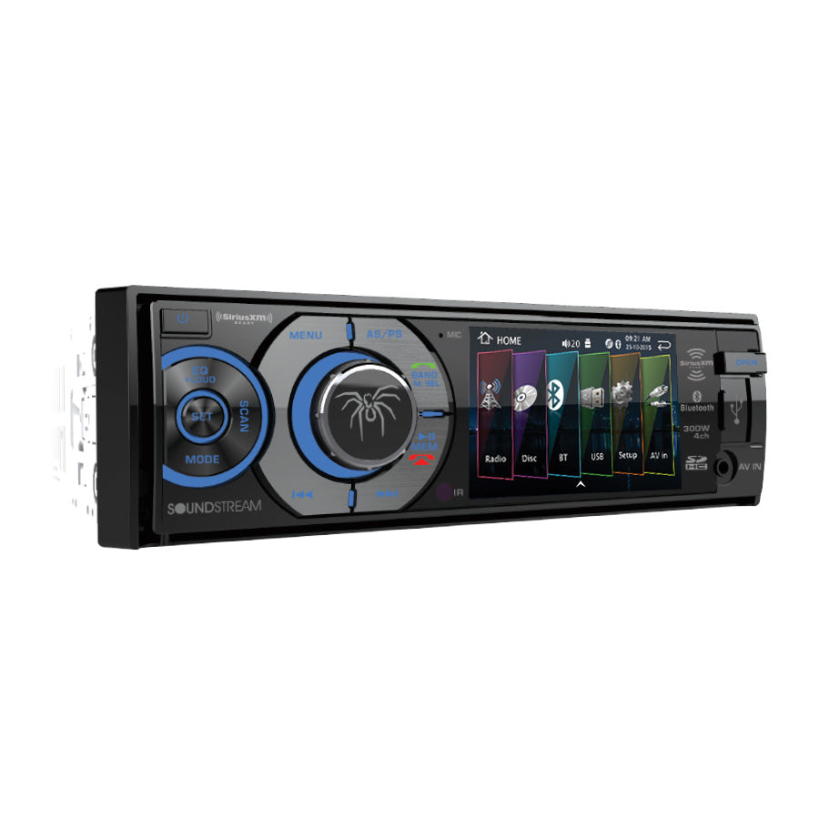 Soundstream, Soundstream VR-345B, 1-DIN AptiX Source Unit, w/ Bluetooth, & Detach 3.4" LCD