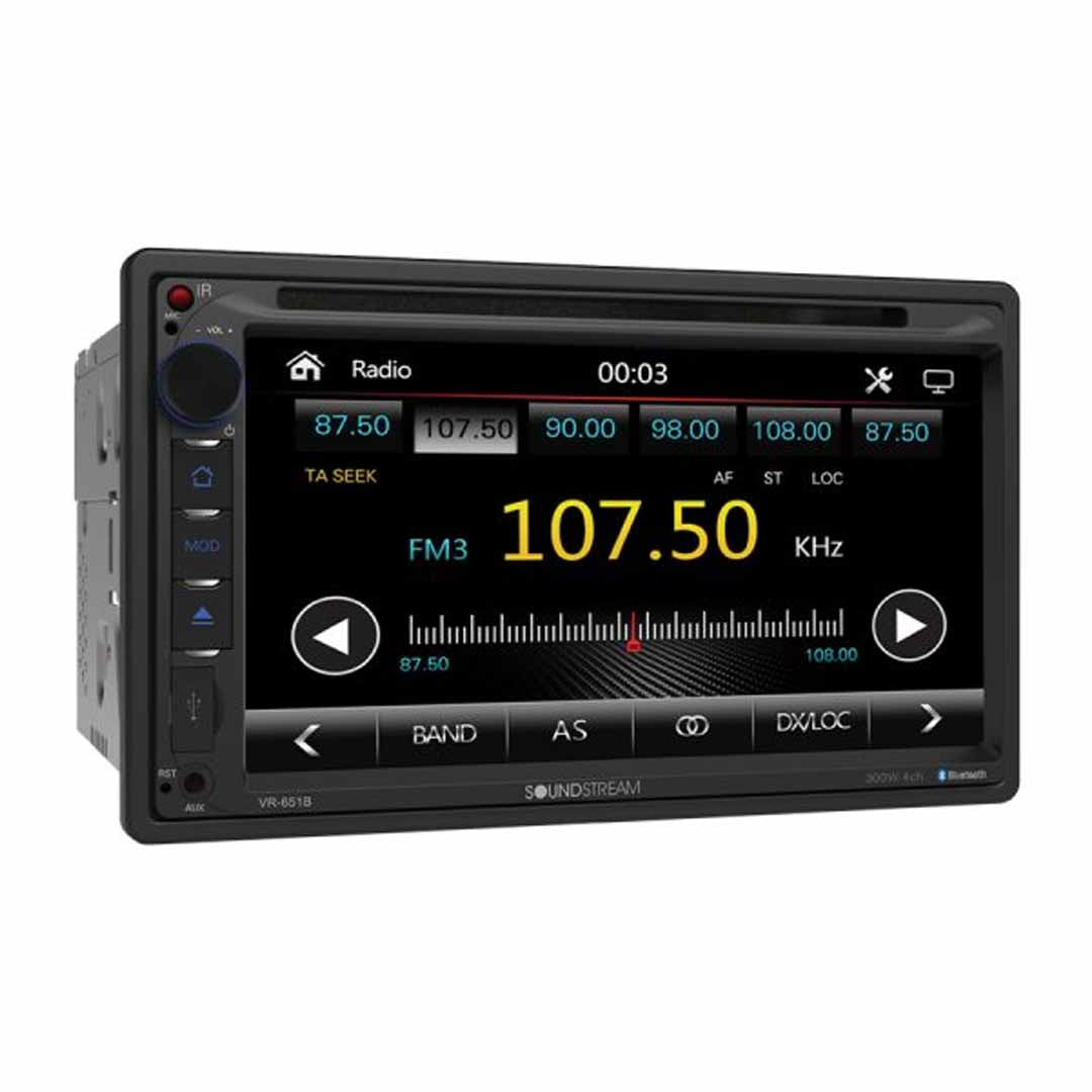 Soundstream, Soundstream VR-651B, 2-DIN Source Unit w/ Bluetooth, & 6.5" LCD