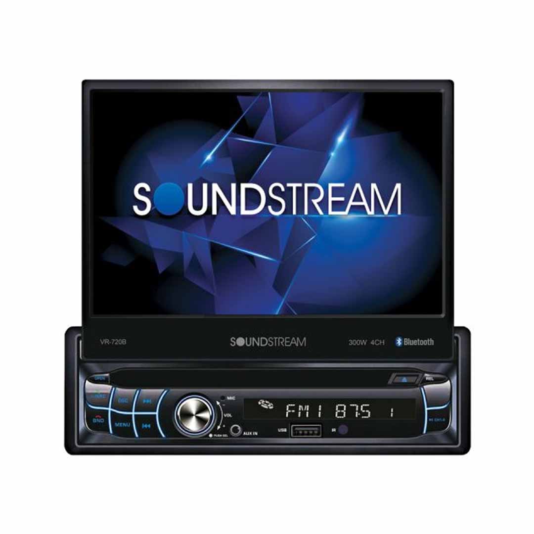 Soundstream, Soundstream VR-720B, 1-DIN Source Unit w/ Bluetooth & Motorized 7" LCD