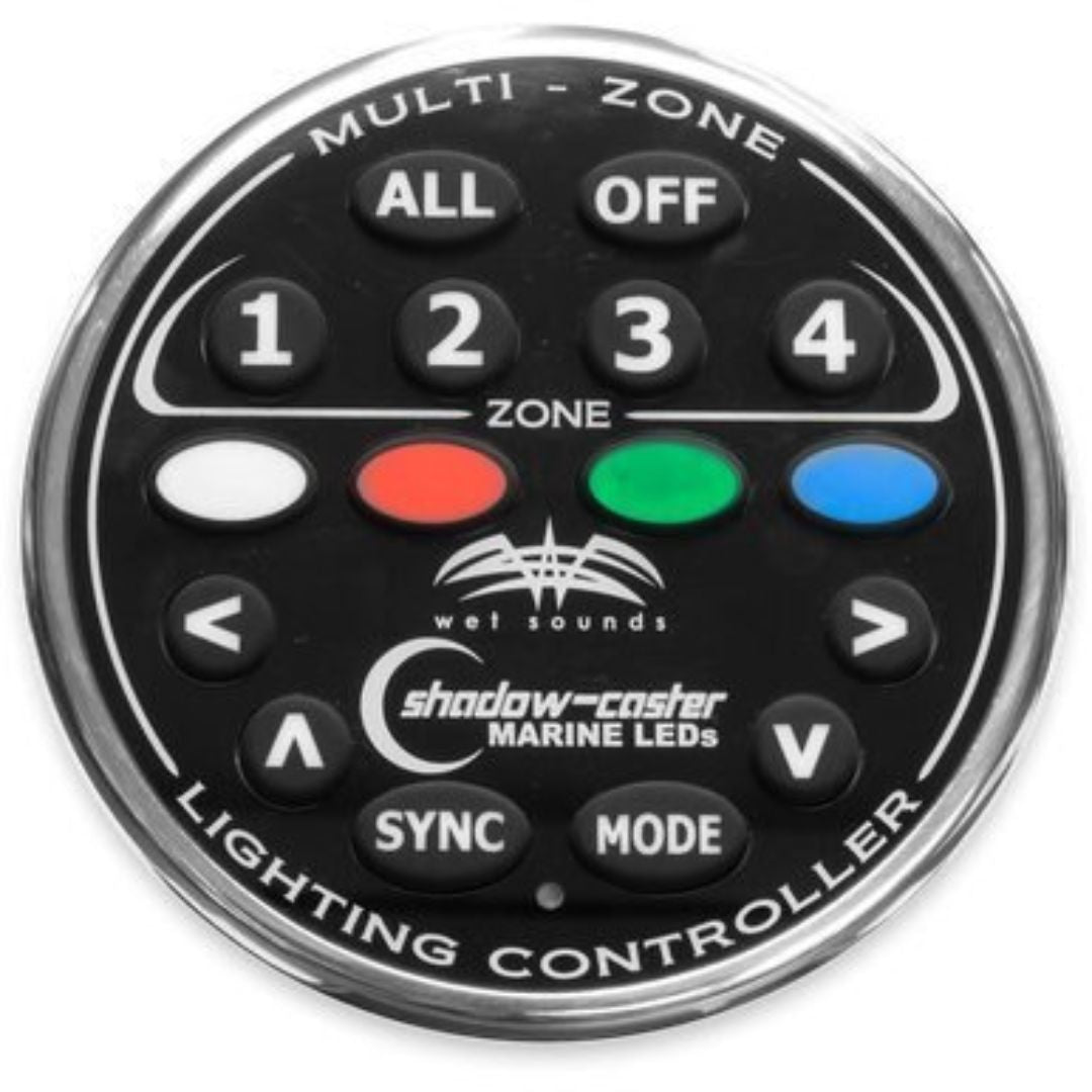 Wet Sounds, Wet Sounds WS-4Z-RGB REMOTE, 4 Zone RGB LED Remote for the WS-4Z-RGB-BB Controller