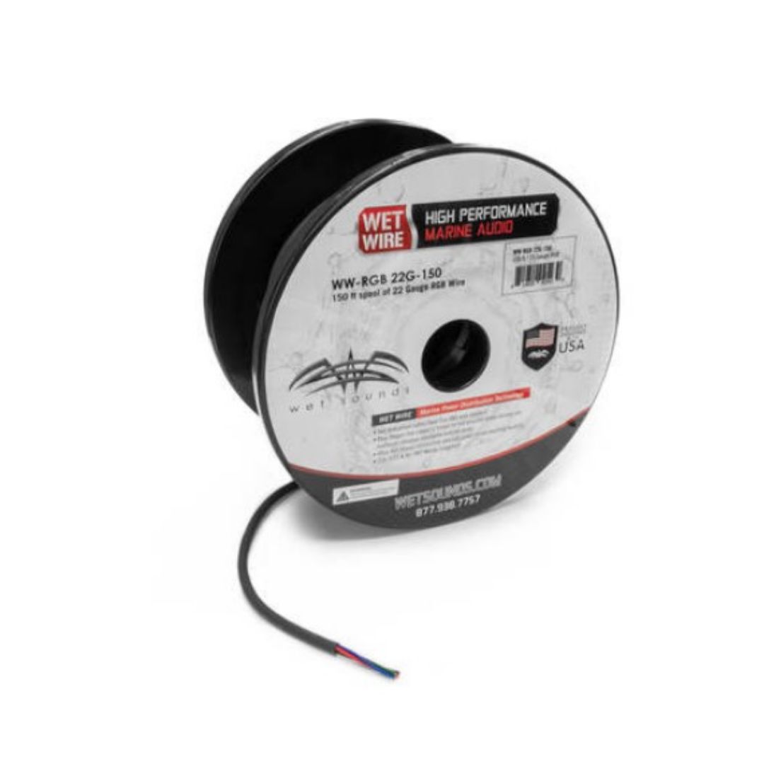 Wet Sounds, Wet Sounds WWX-RGB 22 GA-150, 4 Conductor 22 Gauge RGB Wire - 150ft Spool