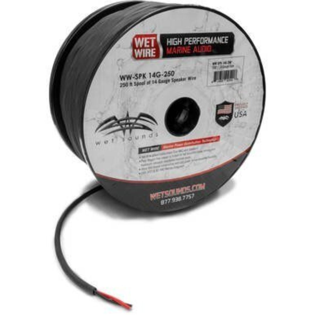 Wet Sounds, Wet Sounds WWX-SPK 14G-250, 14 TRUE AWG Gauge Speaker Wire - 250ft Spool