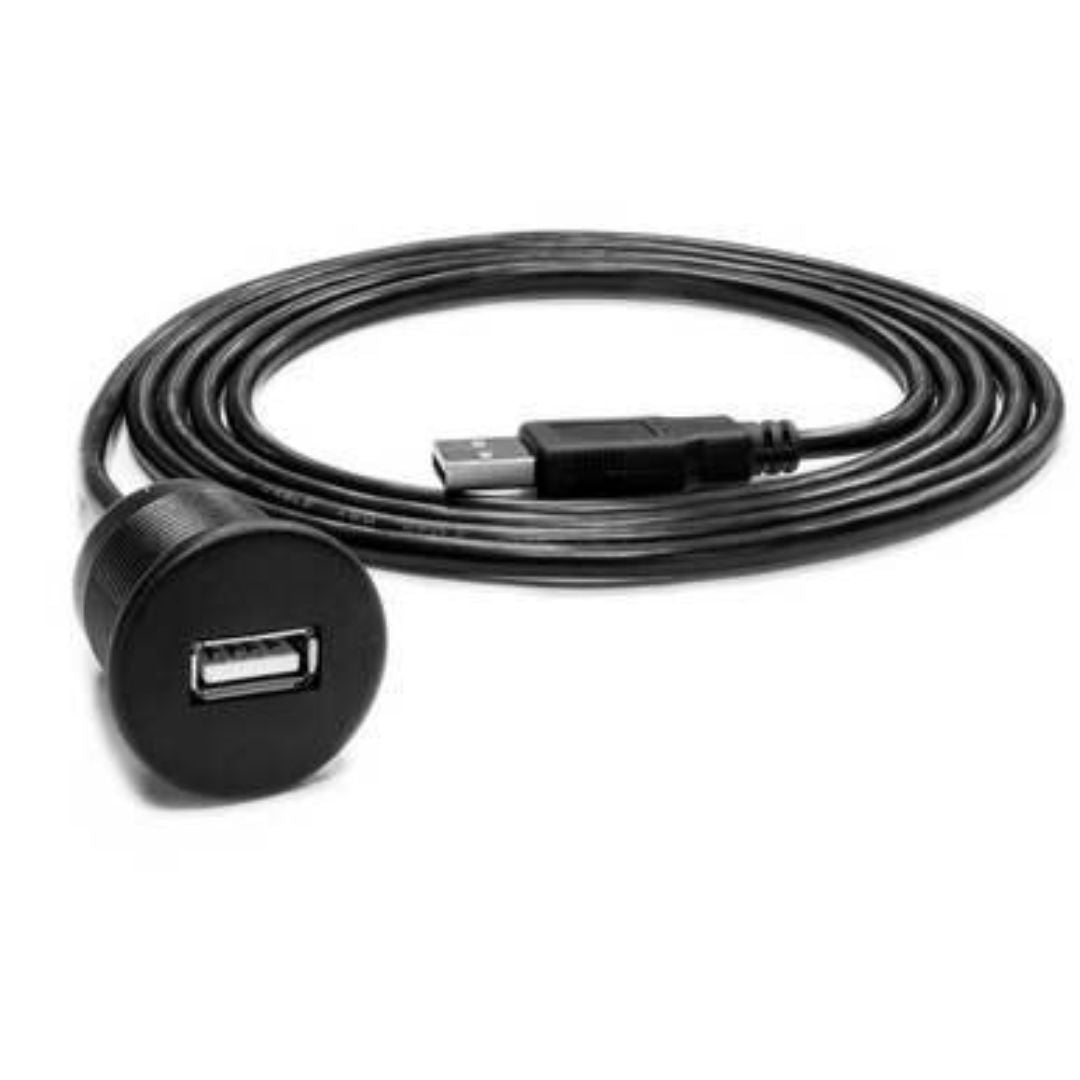 Wet Sounds, Wet Sounds WWX-USB-MF 6FT, Flush Mount USB with 6 ft Extension Cable & cover